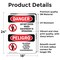 Signmission Do Not Enter When Equipment Is Bilingual Danger Sign, Vinyl Decal, 18in W x 24in L, 2PK OS-2PACK-DS-D-1824-VS-1138 - alternate 2